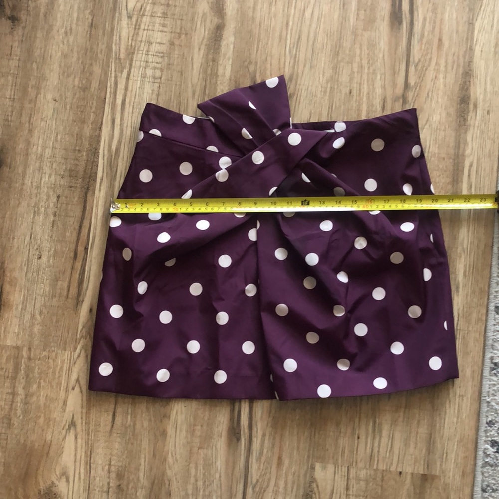 NEW!!! Zara Dark Burgundy Polka Dot Skirt - Picture 5 of 6